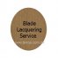 Lacquering (per blade) :For blade protection & to avoid blade from splintered when removing rubber in future.